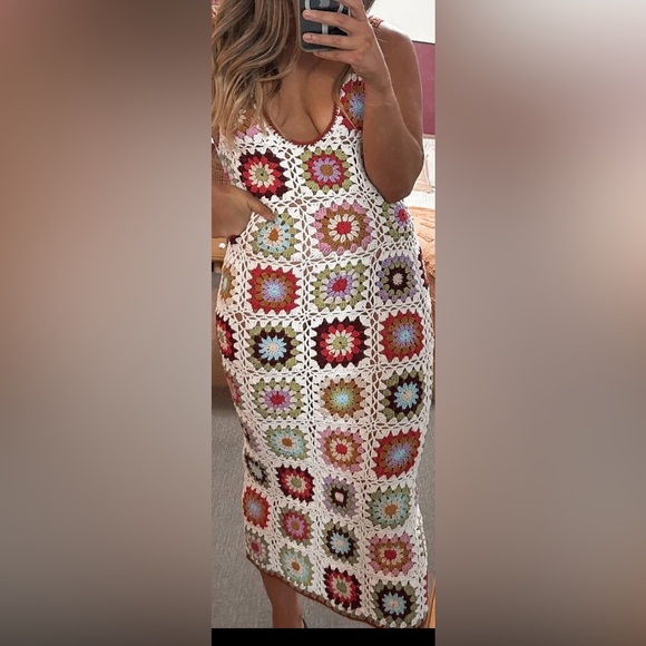 Newly Handmade crochet dress $100 organic cotton size small - Picture 3 of 3